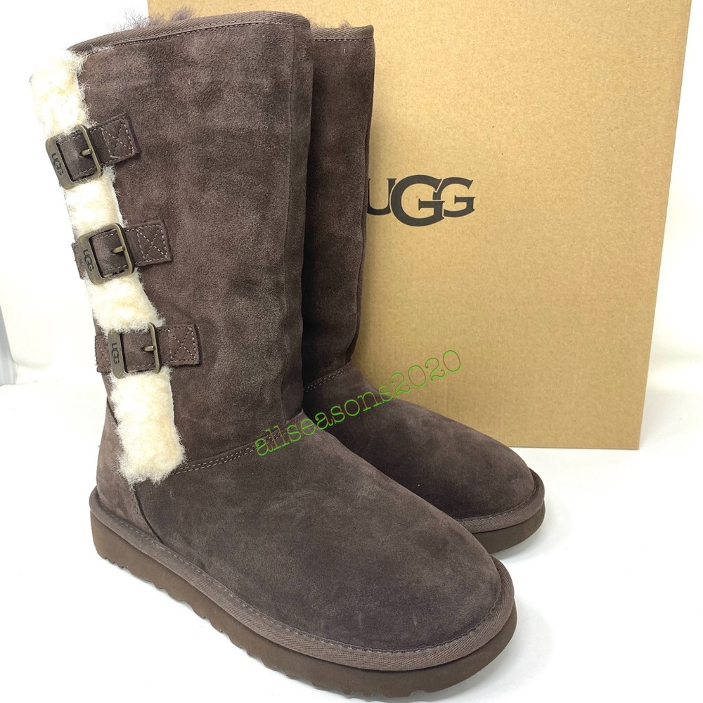 UGG Klea Cho Women’s Boot Brown Suede Fur - Picture 5 of 11